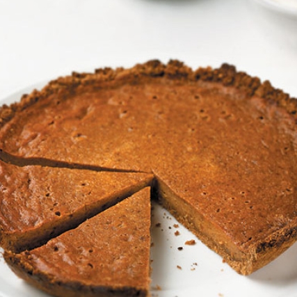 Holiday Pumpkin Pie with Maple Ginger Crust