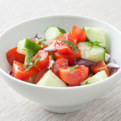 Simple Summer Cucumber and Tomato Salad